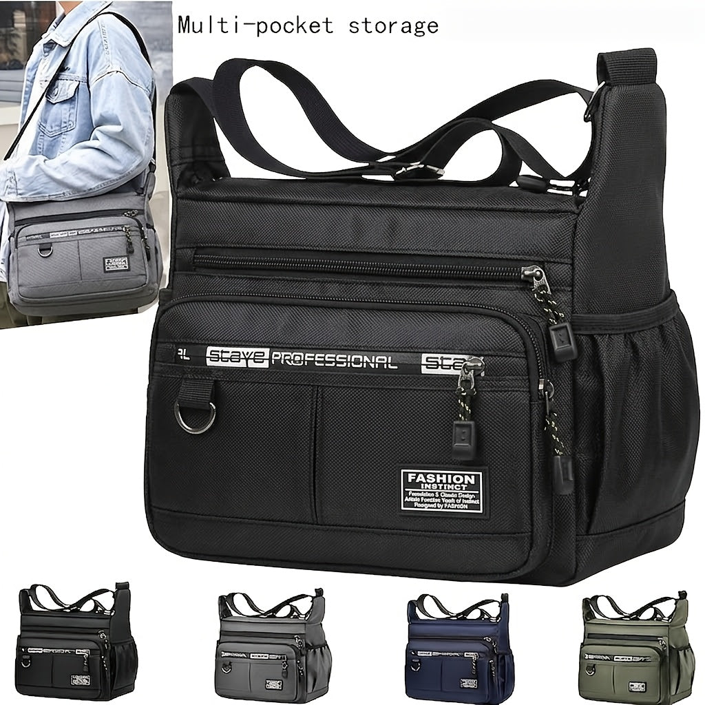 Men's Commute Backpack in Blue or Black with Polyester Lining, Adjustable Strap and Zipper Closure, Casual Everyday Carry Bag for Work and Routine Outings