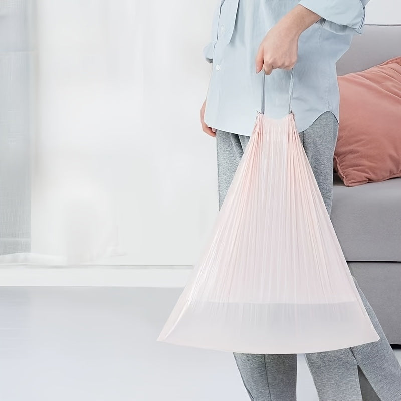 Drawstring Trash Bags, 150-Count Small Plastic Wastebasket Liners with Listed 4-Gallon Capacity in White, Pink, Red or Purple for Bathroom and Office