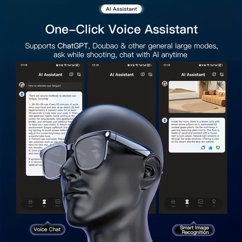 Smart Video Recording Glasses with Listed 1080P Video, 8MP Wide-Angle Camera, 163-Language Translation, Wireless Music and Calls in Black M02S or M08 Options