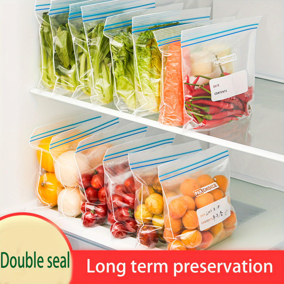 Reusable Storage Bags 85-Pack in Three Sizes with Double-Layer Seal Design, Resealable Pouches for Organizing Compatible Dry Goods and Small Travel Items