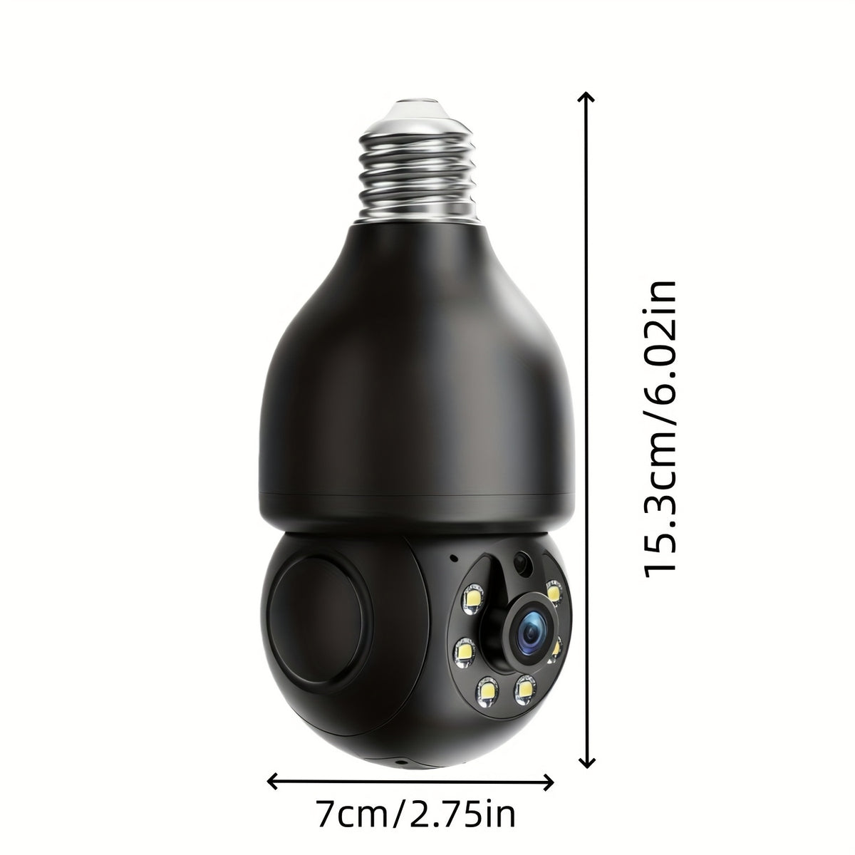 5MP Indoor Pet Monitoring Bulb Camera with Pan-Tilt Viewing, Color Night Vision, Motion Alerts and Two-Way Voice in One, Two or Four Camera Options