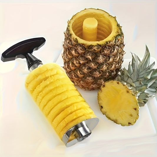 Pineapple Corer and Slicer with Listed Stainless Steel Design, Green Handle or Stainless Steel Options for Fresh Fruit Preparation and Home Kitchen Snacks
