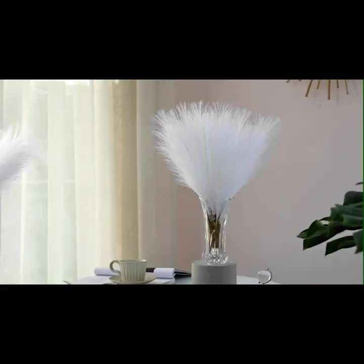 Artificial Pampas Grass for Boho Home Decor, Listed 10-Piece Bouquet for Living Room, Dining Table, Bedroom and Wedding Arrangements, Vase Not Included