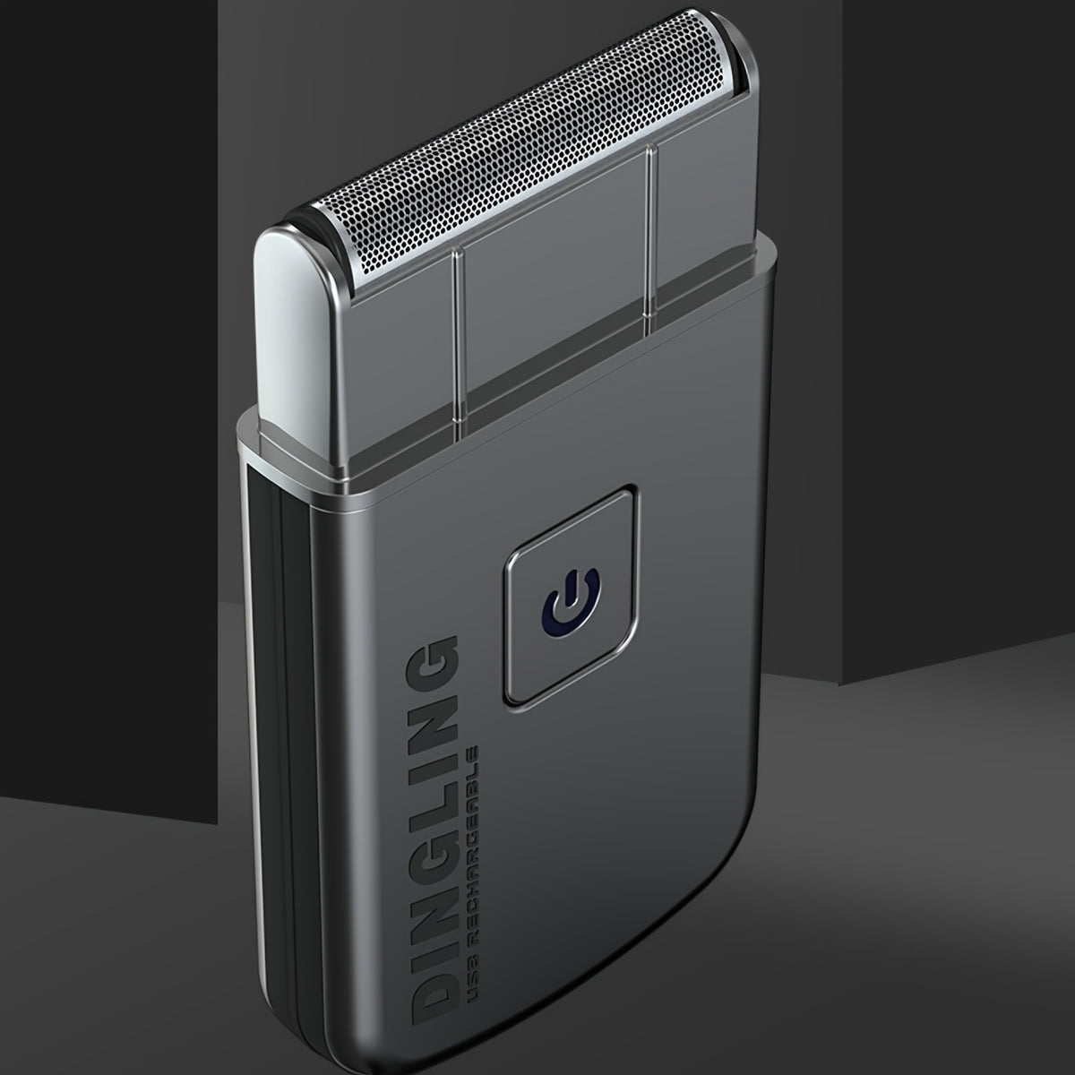 Silvery USB-Charging Men's Electric Razor with Listed Net-Shaving Function and Stainless Steel Wording, Rechargeable Grooming Tool with 46–60 Minute Runtime Claim