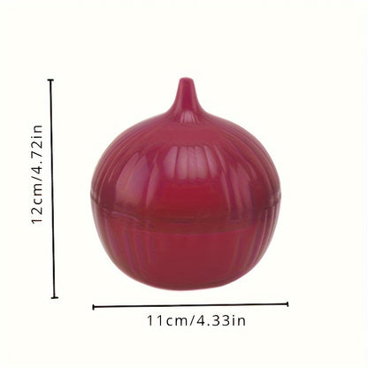 Purple Onion Saver Container, Single Vegetable-Shaped Refrigerator Storage Box for Onion Organization, Home Kitchen Meal Prep and Restaurant Storage Planning