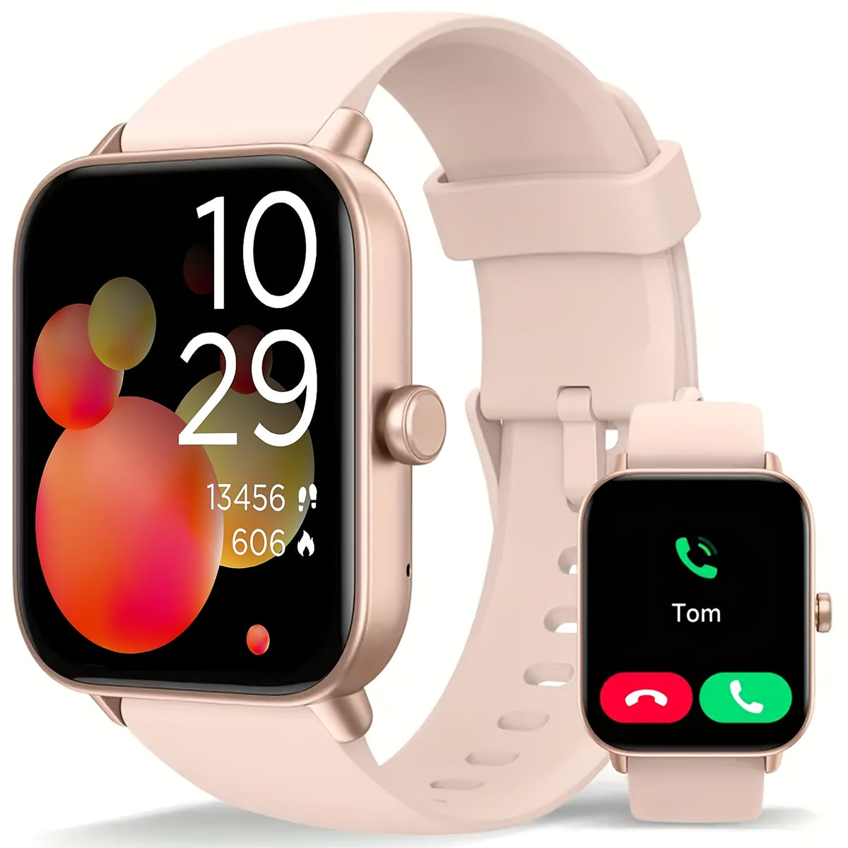 Sports Tracking Smartwatch by FAWEIO for Men and Women, 1.8-Inch Display with Call Answering and Making, 100+ Sports Modes and Pedometer for iPhone and Android