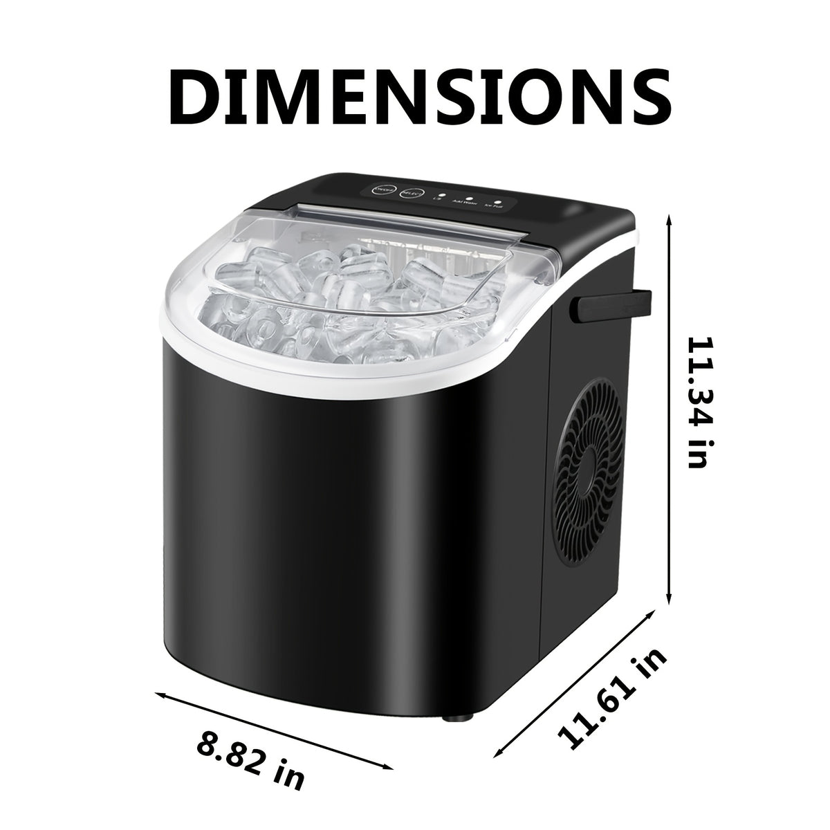 [Portable Ice Maker] Countertop Ice Maker With Handle, Produces 29 Pounds Of Ice In 24 Hours, Makes 9 Ice Cubes In 6 Minutes. Portable Ice Maker Comes With A Basket And Ice Scoop
