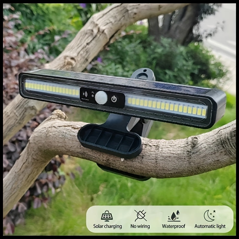 Solar Motion Sensor Light with Clip-On or Wall Mounting and Listed 36 LEDs, One, Two or Four-Pack Options for Outdoor Fence, Courtyard and Camping Lighting