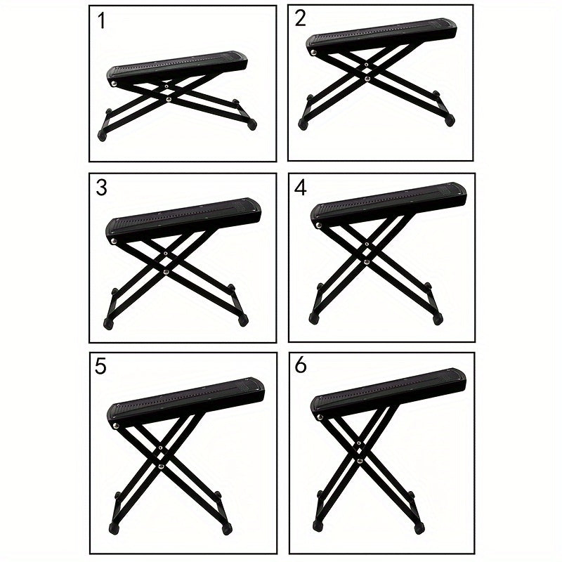 Pedicure Footrest Stand, Adjustable Foot Support with Four-Level or Six-Level Pro Model Labels for Adult Seated Nail Care and Shoe Dressing Routines
