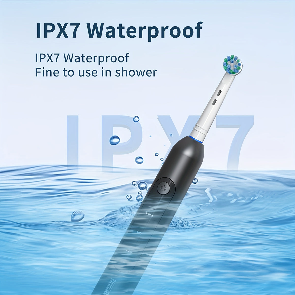 Rotating Electric Toothbrush with 8 Replacement Heads, Wireless Induction Charging, 3 Cleaning Modes, IPX7 Waterproof, Round-Head Oscillating Brush for Oral Care, Gift for Family & Parents