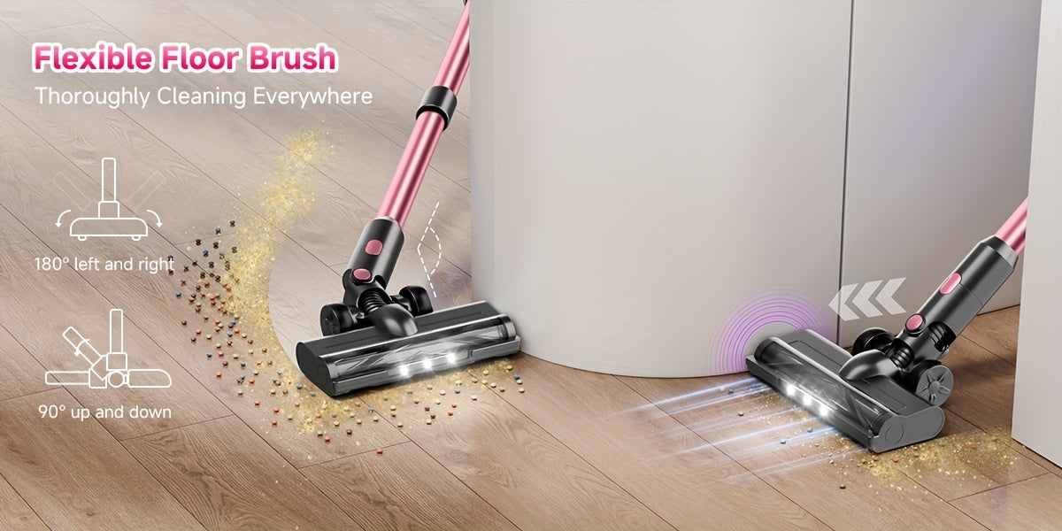 8-in-1 Cordless Vacuum Cleaner for Home, Lightweight Wireless Household Vacuum for Hardwood Floors, Carpets and Pet Hair in Four Color Options