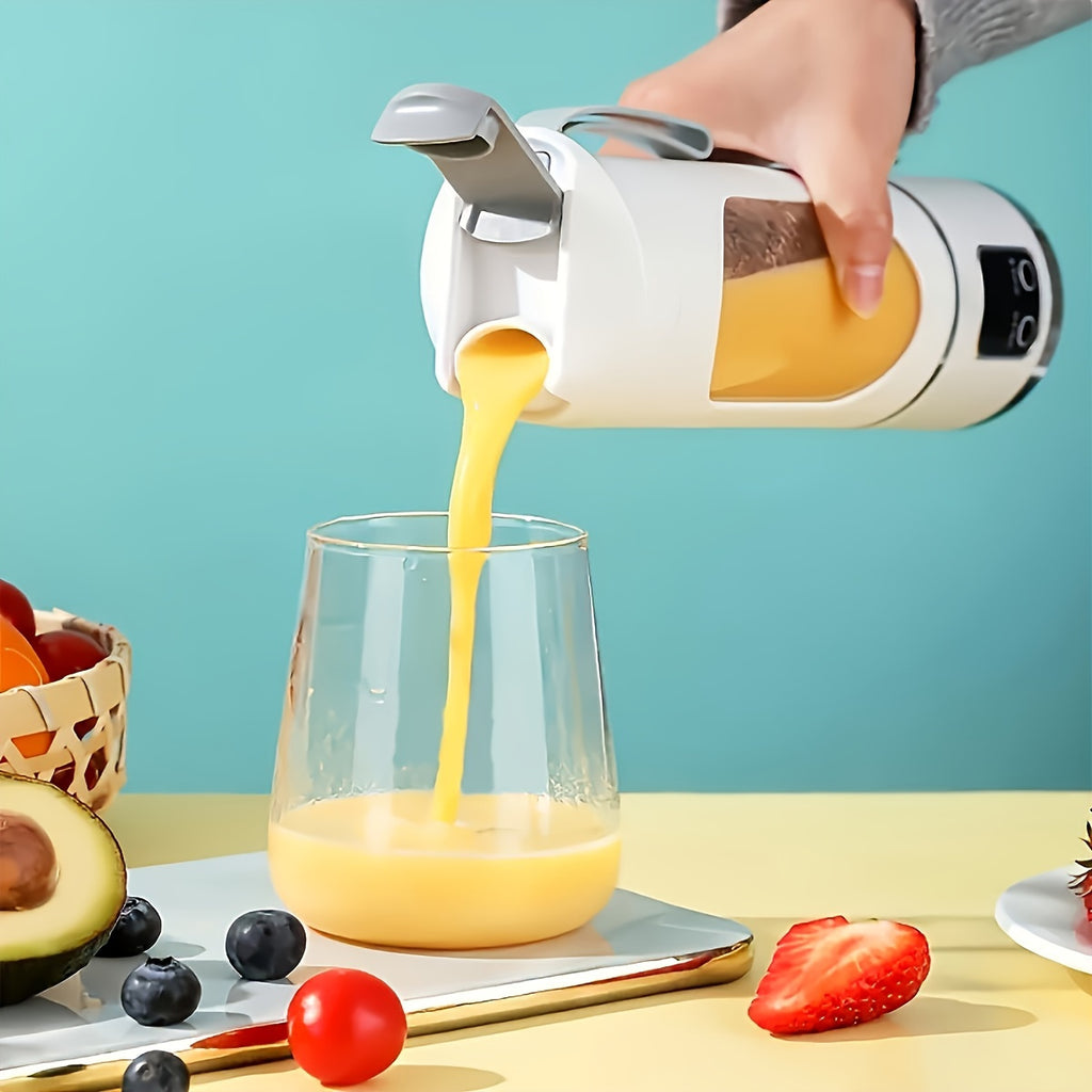 Portable USB-Rechargeable Blender for Fruit and Vegetable Drinks or Milkshakes, Compact Personal Blending Design in White, Green or Purple Options