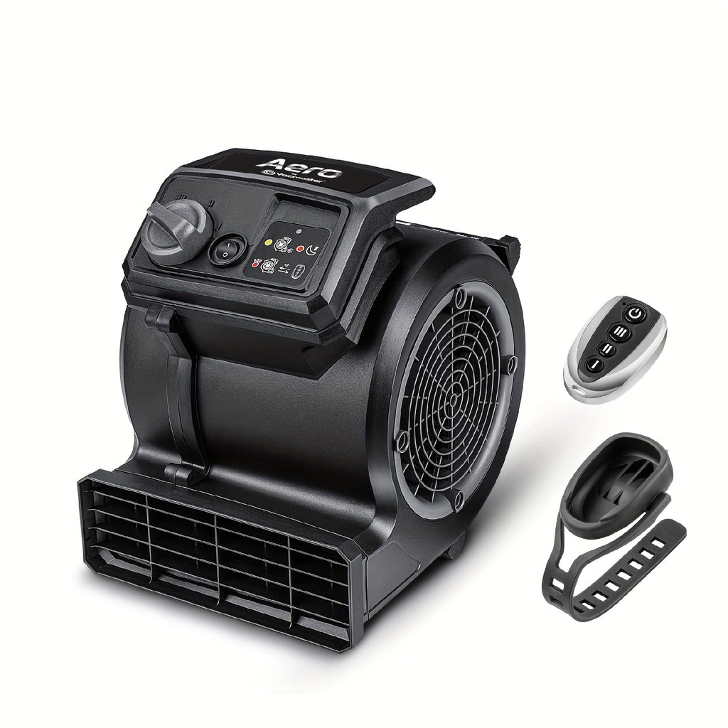 Portable Air Mover 490 CFM for Floor and Carpet Drying, Air Circulation and Cooling with Black Remote-Control or Red Manual-Control Model Options