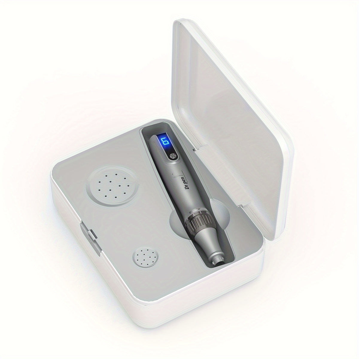Dr.pen M8S Beauty Pen Kit in Grey with 20 Round Nano Replacement Cartridges, Listed 0.25mm Cartridge Reference for Skin Care Equipment Selection