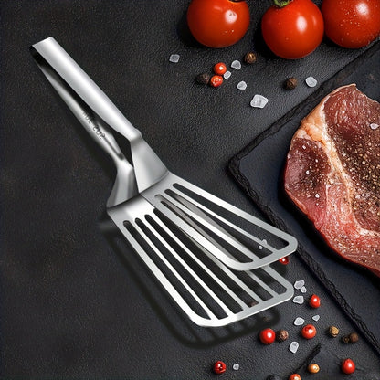 Stainless Steel Serving Tongs in 1- or 2-Piece Options, Multipurpose Kitchen Utensils for Buffet Salads, Bread, Fish, Steak and Dessert Presentation
