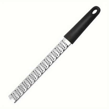 Manual Stainless Steel Zester Grater for Lemon, Cheese, Ginger and Garlic, Single Kitchen Prep Tool in Yellow, Red or Black for Everyday Home Cooking