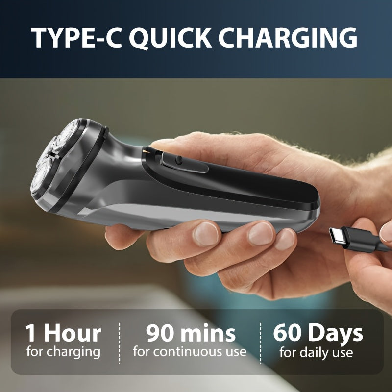 Sejoy Men's Electric Shaver with Pop-Up Trimmer, 3D Floating Head and LCD Display, Listed One-Hour Fast Charging in Blue, Light Blue or Gray