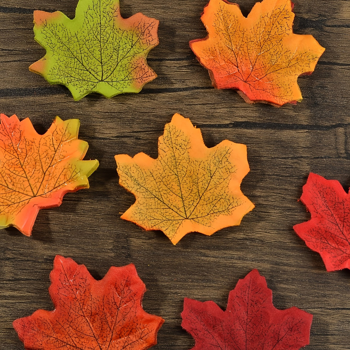 Artificial Maple Leaves for Fall Table Decor and DIY Wreath Crafts, Listed 3.14-Inch Decorative Leaves in Green and Mixed-Color Bundle Options