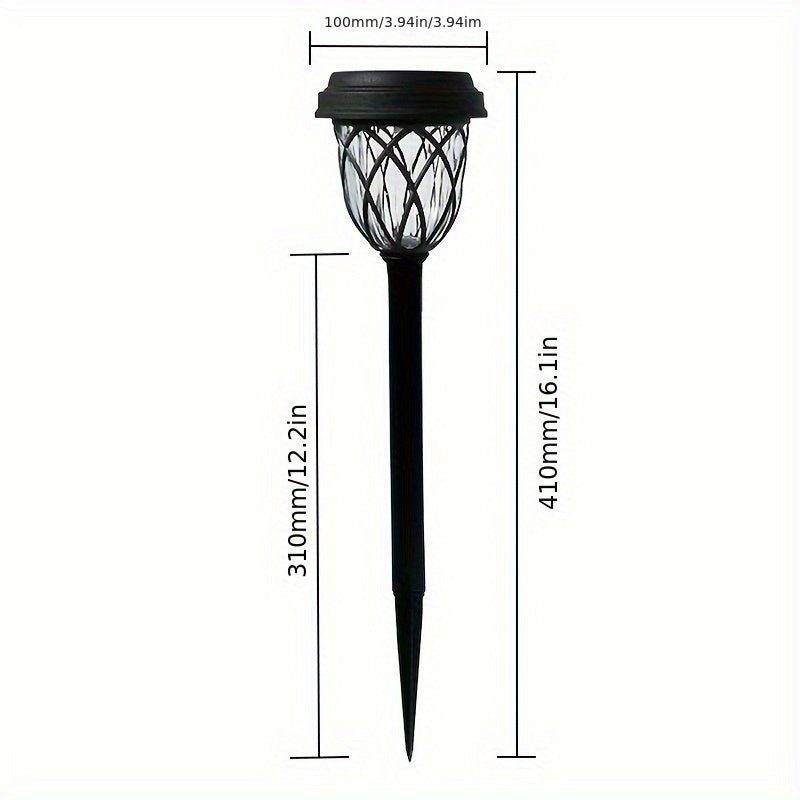 Solar Pathway Stake Lights with Cross Grid Design, Warm Light 6-Pack or White Light 10-Pack, Polypropylene LED Garden Lamps for Yard and Patio Decoration
