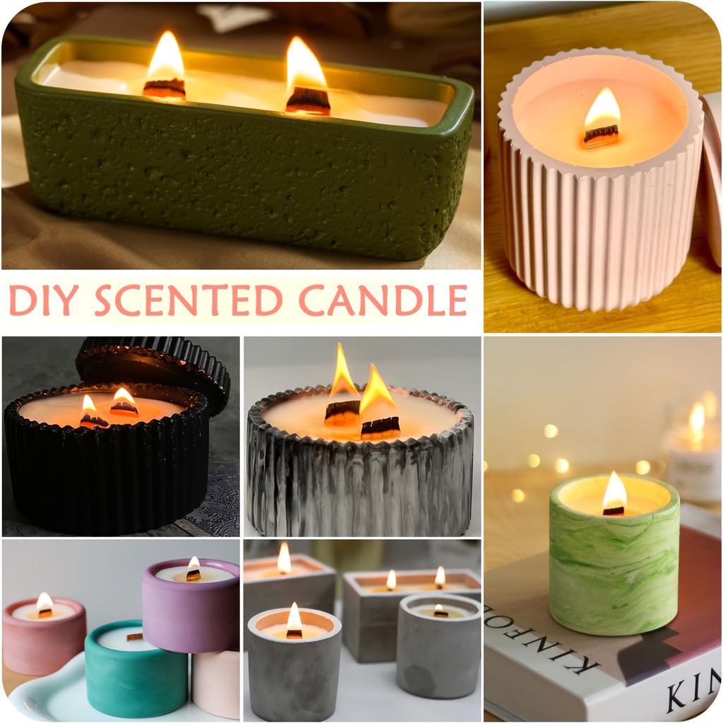 Soy Candle Craft Kit by BlingFun, DIY Candle Making Supplies with Listed Wicks, Colorants, Fragrance Oils and Thermometer for Home Decor and Handmade Gifts