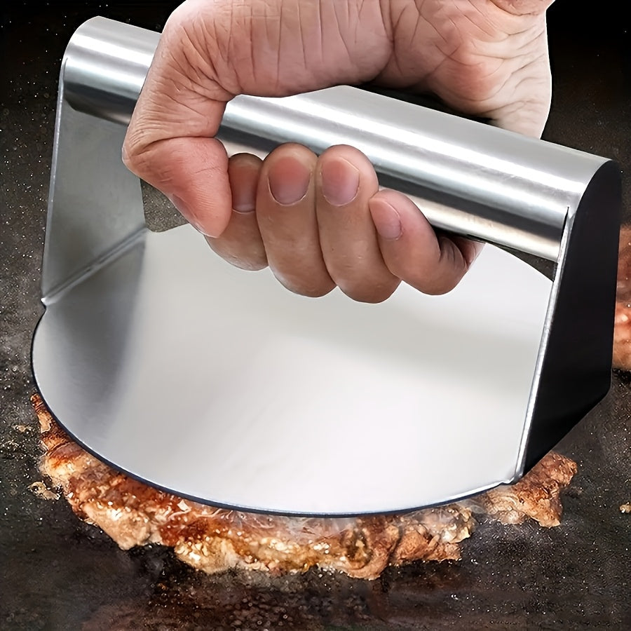 Stainless Steel Burger Press, Single Manual Patty Press with Listed Heat-Resistant Handle for Hamburger Shaping, Griddle Cooking and Home Kitchen Use