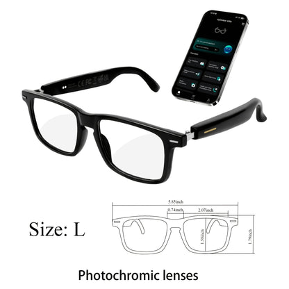 Audio Translation Glasses with Listed 160-Language Translation, GPT Chat, Music and Calls, Photochromic, Color-Changing and Anti-Blue Light Lens Options