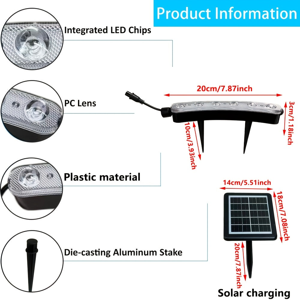 Solar Tree and Lawn Lamp for Outdoor Courtyard, Landscape and Large Potted Plant Lighting, One-Pack White, Warm or Color Light Options for Garden Decor