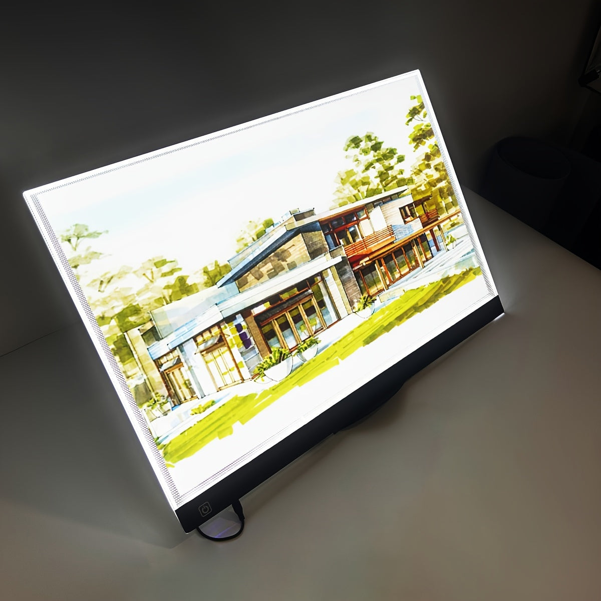 Diamond Painting LED Light Pad with Three Brightness Levels, A2-Labeled 5W Acrylic Tracing Board, Listed 40 x 60 x 0.42cm Size and USB Cable for Art Projects