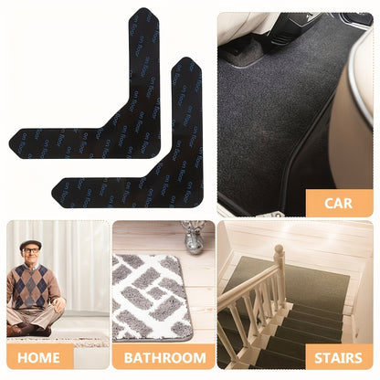 Reusable Carpet Gripper Stickers in 12 or 24 Piece Packs, Washable Adhesive Pads for Compatible Area Rugs, Sofa Cushions and Household Fabric Placement