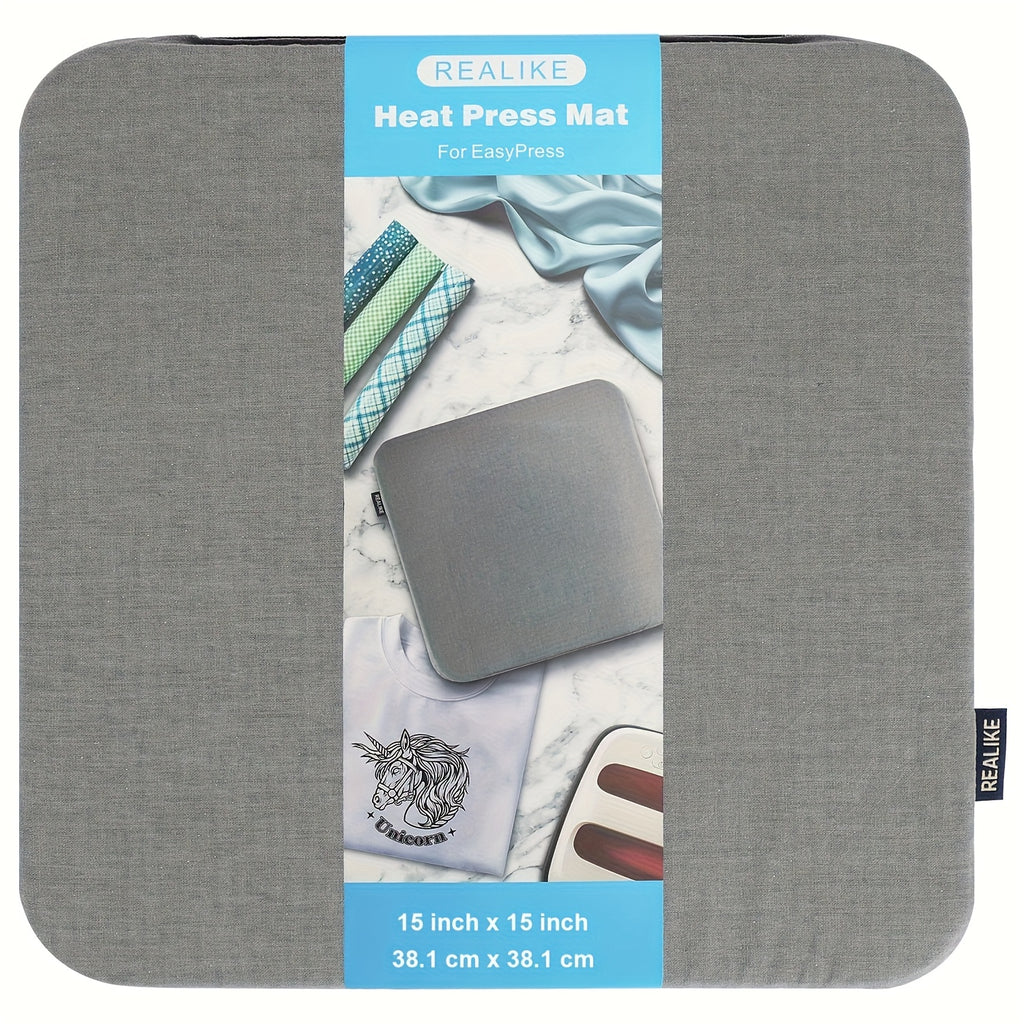 Heat Press Insulation Mat in Gray, Double-Sided Craft Pressing Pad with Four Size Options for Compatible Heat Transfer Projects and DIY Fabric Ironing