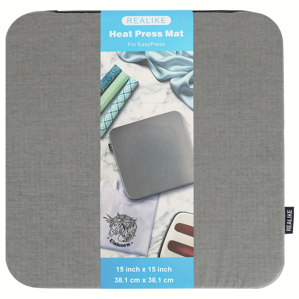 Heat Press Insulation Mat in Gray, Double-Sided Craft Pressing Pad with Four Size Options for Compatible Heat Transfer Projects and DIY Fabric Ironing