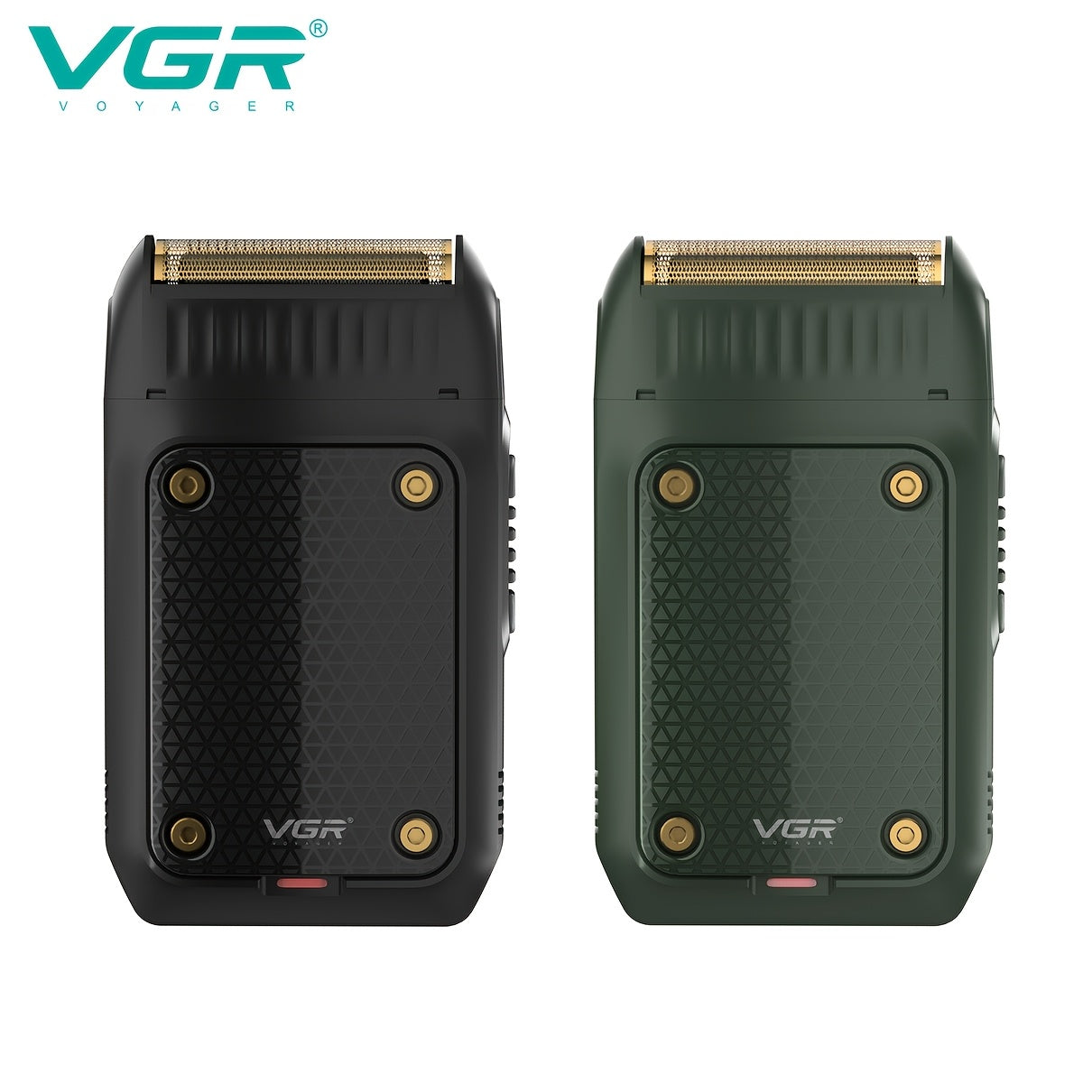 Beard Trimmer and Hair Clipper Kit for Men, USB Rechargeable Electric Shaver with Hair Combs, Lightweight Portable Grooming Kit with Travel-Ready Design, Black and Green