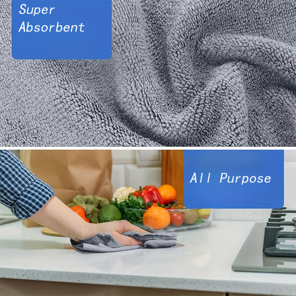 Microfiber Car Wash Towels, 50-Piece Gray Cleaning Cloth Pack with Listed Soft Absorbent Fabric for Auto Detailing, Household Wiping and Commercial Cleaning