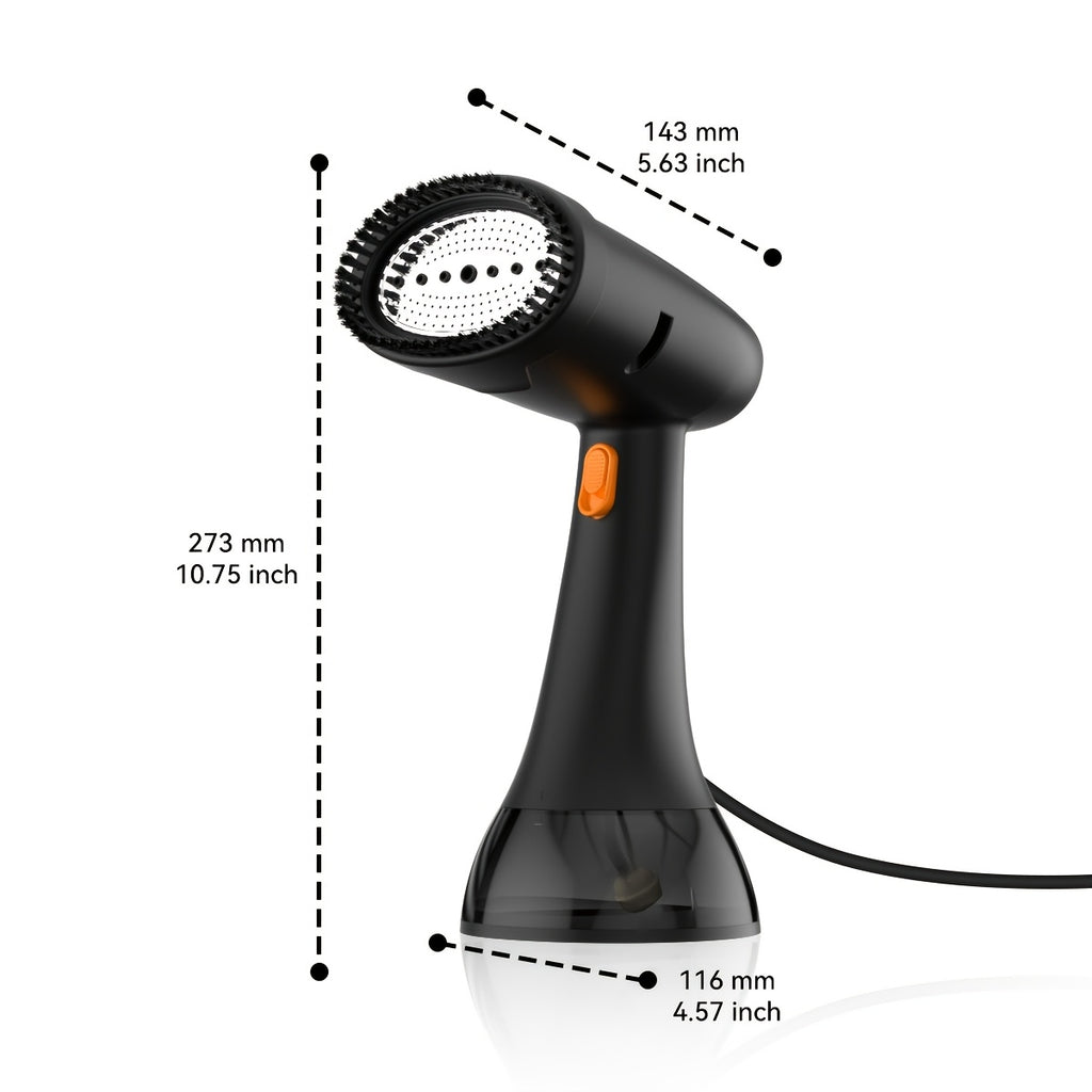 Brush-Accessory Clothes Steamer with Listed 20-Second Heating and 12.17oz Tank, Handheld Garment Care Appliance in Nine Style Labels for Home and Travel