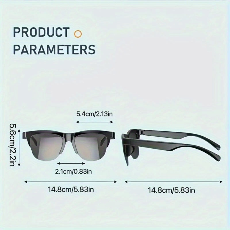 Bluetooth Translation Smart Glasses with Music and Phone Call Features, Light-Sensitive Color-Changing Lens Wording and Standard or Advanced Sunglasses Style Options