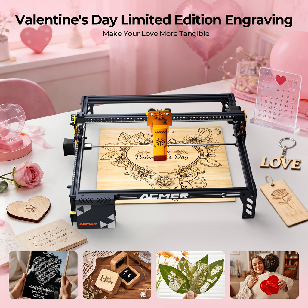 ACMER P1S Pro Laser Engraver with Listed 6W Diode Laser and 380 x 370mm Work Area, Fixed-Focus Craft Machine with USB and App Connection References