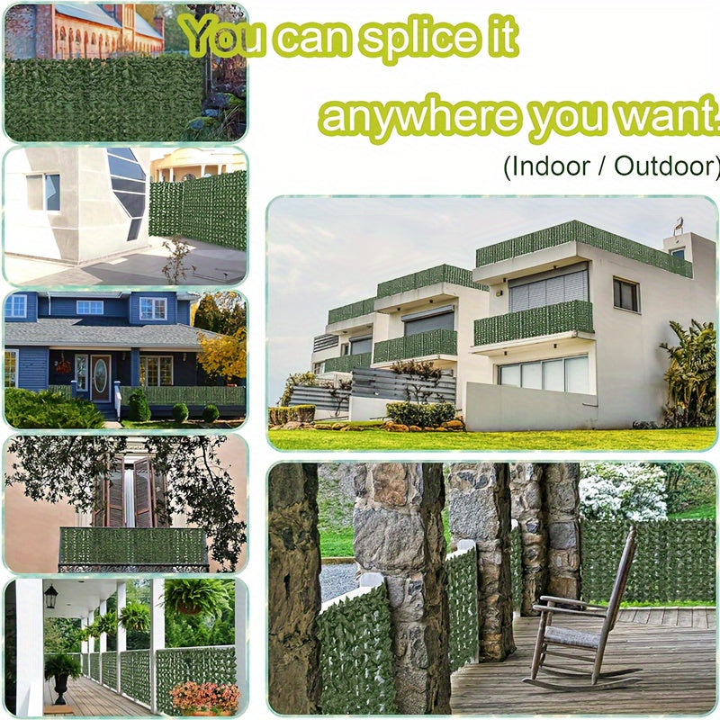 Artificial Ivy Privacy Screen with 302 x 52 cm Size Option, Faux Greenery Wall Panel for Home Garden and Patio Decorative Screening