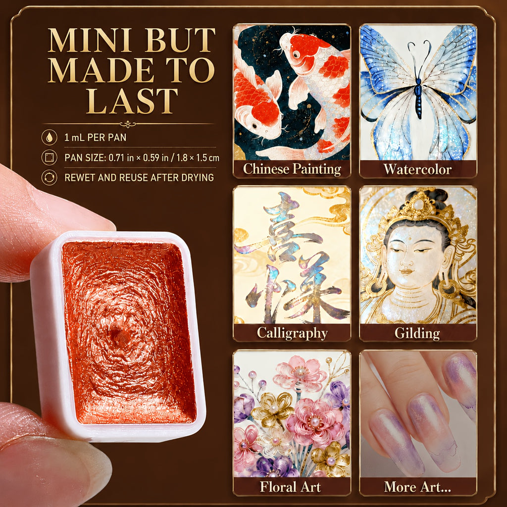 Pearl Shimmer Watercolor Paint Set, 180 Solid Colors with Metallic Color-Shifting Effects for Adult Artists, Sketching, Handmade Cards and Creative Crafts