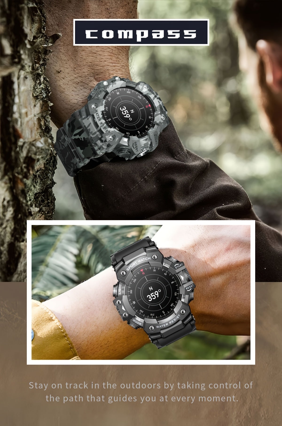 1.32-Inch TFT Smartwatch for Men with Calling, LED Flashlight, 100+ Sports Modes and Sleep Tracking, iPhone Android Compatibility in Eleven Color Options