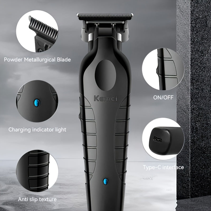 Hair Clipper KM-2299 Electric Grooming Tool with USB Connection for Hair Cutting, Detail Carving and Hairstyle Maintenance at Home or in Hair Salons