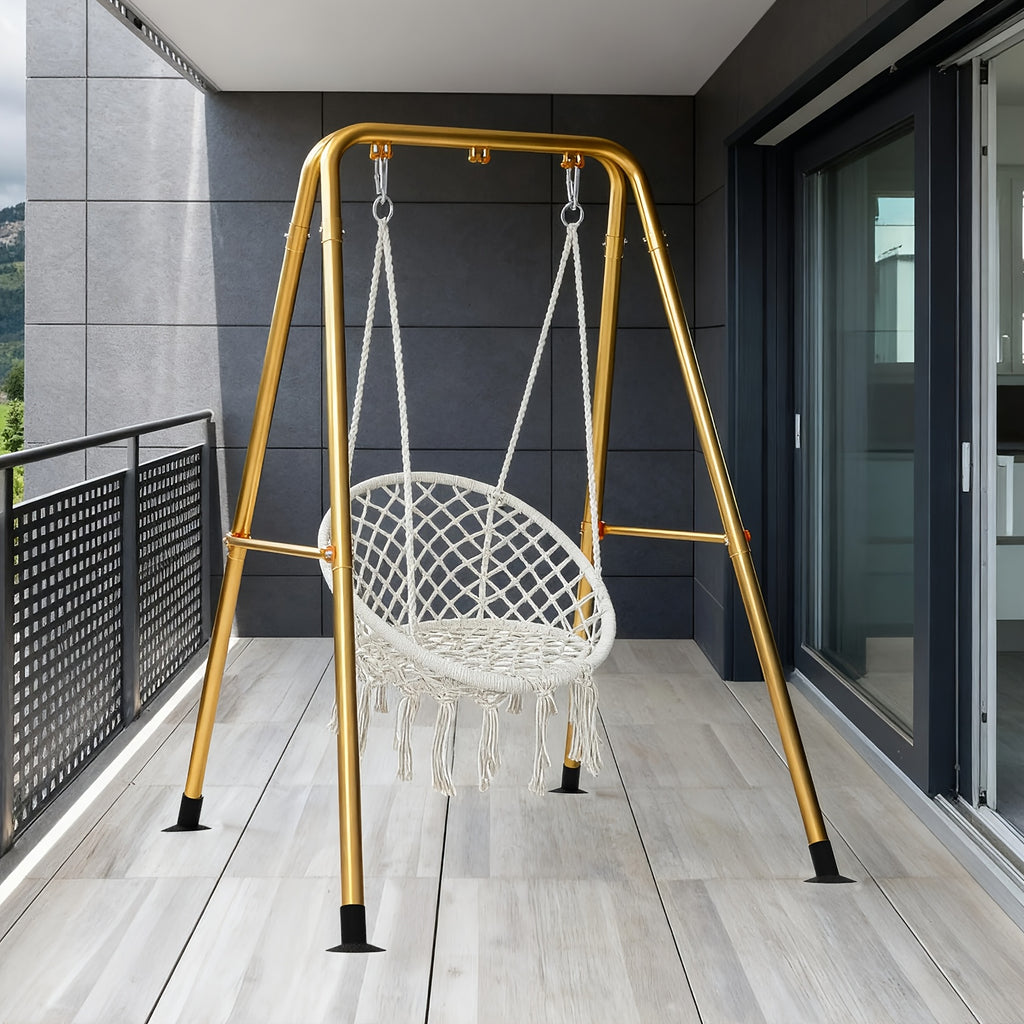 Hammock Chair Stand Only, Foldable Steel A-Frame with Powder-Coated Finish and Listed 300lb Capacity, Five Colors for Compatible Indoor and Outdoor Hanging Chairs