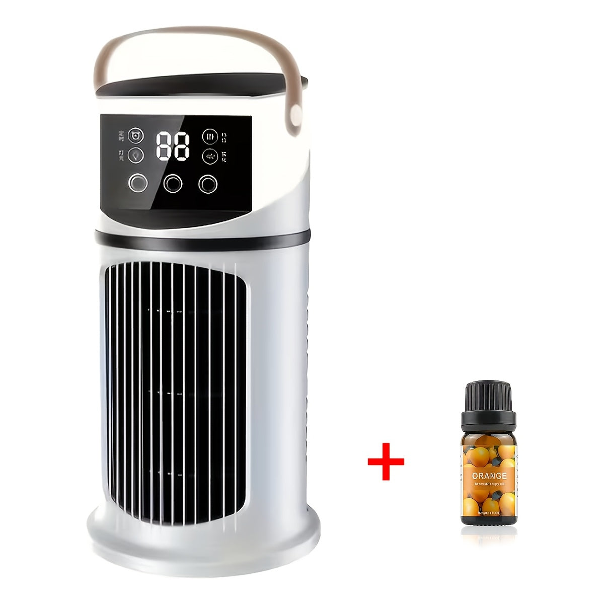 Mini Air Cooler Fan with Humidifier, Portable USB Evaporative Cooling Fan with 400ML Water Tank, 25dB Ultra Quiet, 6-Hour Timer and 7-Color Night Light, Adds Ice Cubes for Extra Cold Air, for Home Office and Dorm