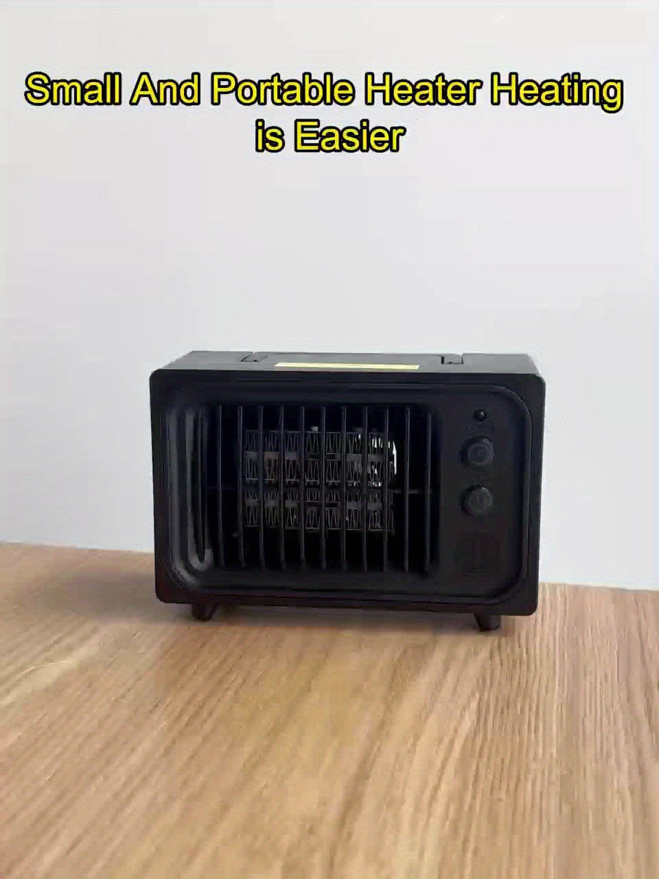 Red PTC Ceramic Heater Fan with Listed Three Modes, Small Electric Space Heater with Overheat and Tip-Over Shutdown Wording for Supervised Indoor Warmth