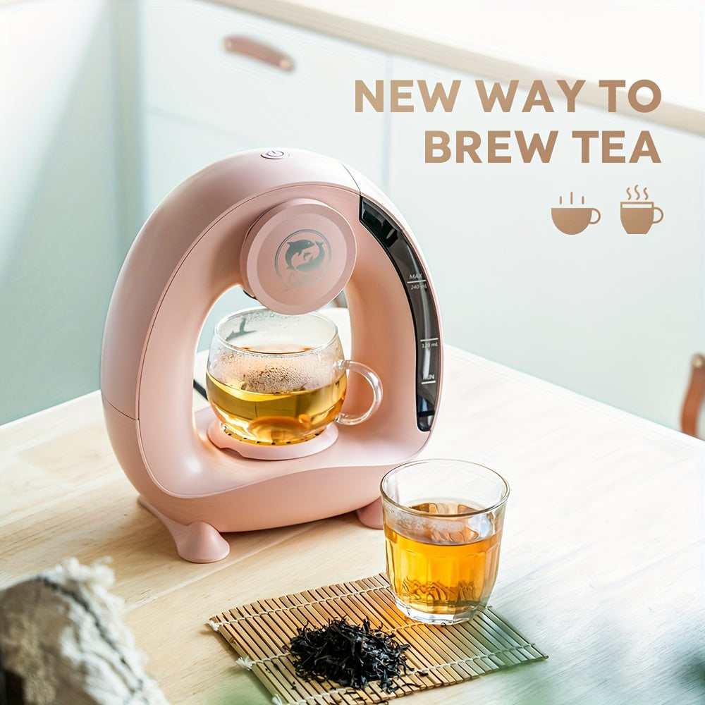 Pod and Ground Coffee Maker, 2-in-1 Single Serve Brewer with Coffee Filter and K-Cup Adapter, Listed 4-8 oz Cup Sizes in Pink, Champagne, Gray or Black