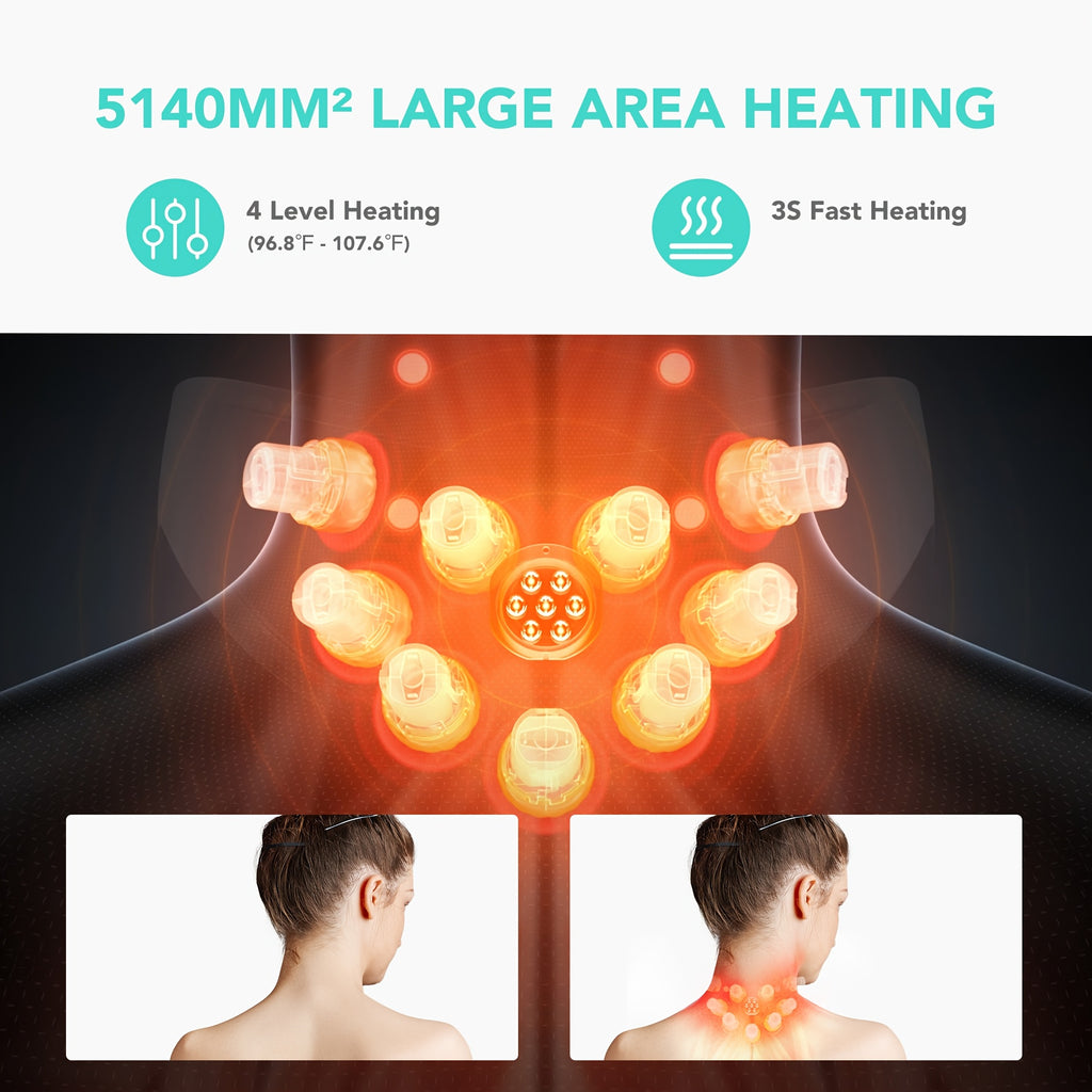 Portable Neck Massager with Heat by SKG, Cordless Wearable USB-Rechargeable Personal Care Device in Basic White or G7 PRO-E Options for Home and Office Breaks