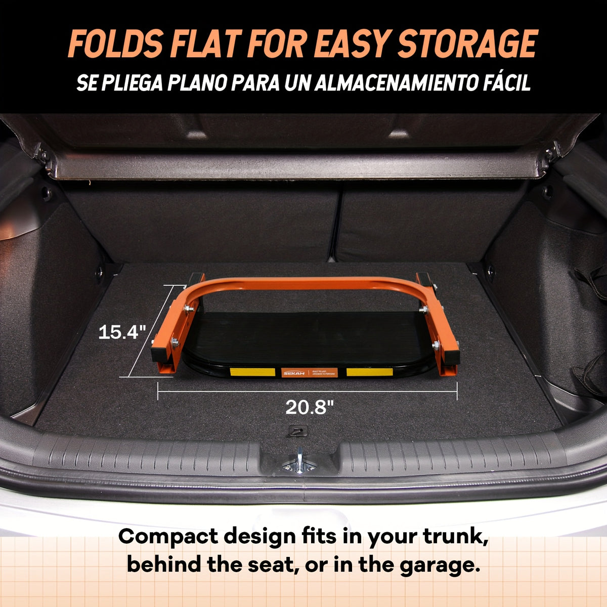 Foldable Tire Step for Compatible Truck and SUV Roof Rack Access, Adjustable Standing Platform with 300 lb, 650 lb or Upgraded Quick-Clip Option Labels