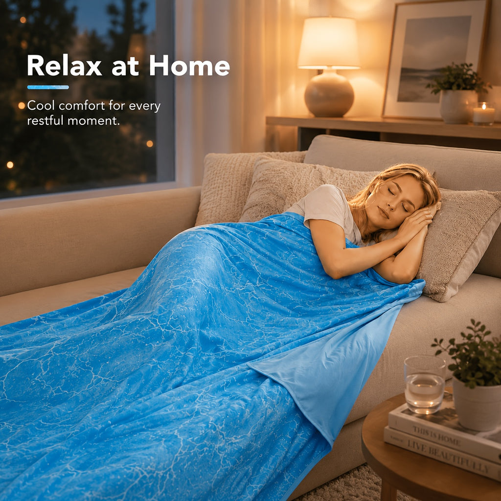 Cool-Touch Summer Blanket for Hot Sleepers, Lightweight Breathable Machine Washable Bed and Sofa Layer in Throw, Twin, Queen or King Sizes