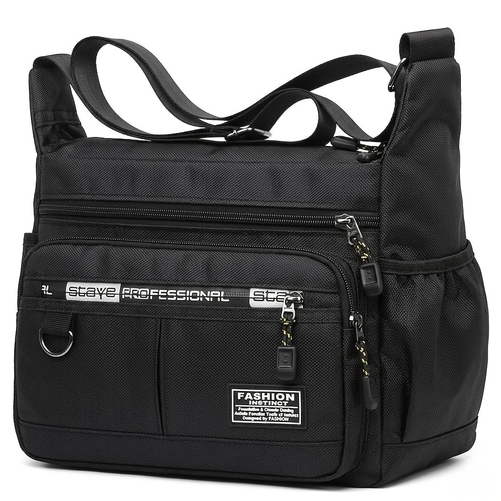 Men's Commute Backpack in Blue or Black with Polyester Lining, Adjustable Strap and Zipper Closure, Casual Everyday Carry Bag for Work and Routine Outings