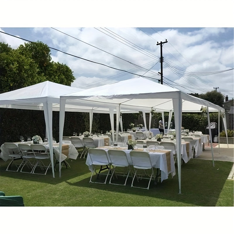 Wedding Event Canopy Tent 10 x 30 ft with Eight Removable Sidewalls, Temporary Outdoor Party Pavilion in White, Pink or Black for Backyard Gatherings