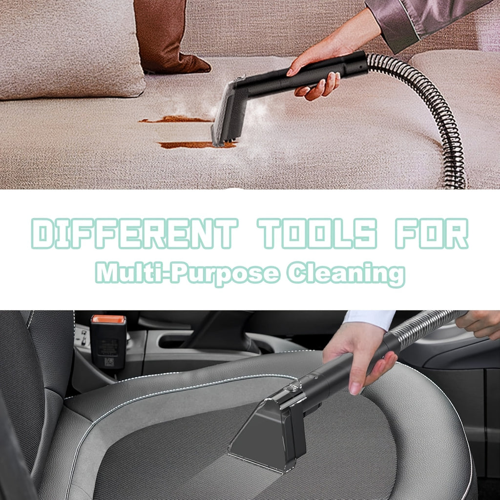 35kPa Portable Upholstery Spot Cleaner with Dual-Size Brush, Integrated Blowing and Suction, ABS Resin Body and 120V Power for Home Cleaning